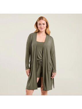 Nuuds Lounge Robe Olive Green Size XS/S